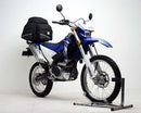 The Ventura EVO-12 Bike-Pack Kit for Yamaha WR 250R (08-14) includes a black EVO-12 pack, an adjustable EVO-Rack mounted on the motorcycle, and labeled L-Brackets with screws, all displayed on a white background.