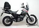 Image showing three components for the Yamaha XT 660Z Tènèrè (08-15) by Ventura: an EVO-12 Pack (black bag), an Evo-Rack Sport-Rack (motorcycle rack), and a generic L-Bracket with mounting hardware.