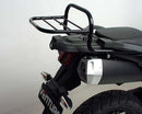 Image showing three components for the Yamaha XT 660Z Tènèrè (08-15) by Ventura: an EVO-12 Pack (black bag), an Evo-Rack Sport-Rack (motorcycle rack), and a generic L-Bracket with mounting hardware.