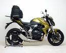 The image highlights the Ventura EVO-12 Bike-Pack Kit on a Honda CB 1000 R (08-15), showcasing a black EVO-12 Pack with an Evo-Rack and L-Bracket screws. It’s perfect for versatility, accommodating an Adjustable Pack-Rack for added utility.