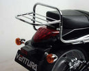 Suzuki M90 1500 Boulevard (09 - >) Bike-Pack Kit by Ventura, featuring a black EVO-12 pack, an EVO-Rack as a Top-Box Rack, and a generic L-Bracket image with screws. Each item is labeled in red boxes.