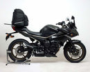 Ventura Yamaha XJ 600 N Diversion (09-15) EVO-12 Bike-Pack Kit includes a black EVO-12 pack, Evo-Rack fitted to a motorcycle, and labeled L-Bracket kit with screws and metal rods, all shown on a white background.