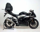 Ventura EVO-12 Bike-Pack Kit for Suzuki GSXR 1000 K9-L7 (09-17), shown with labeled images of the EVO-12 soft bag, Evo-Rack mounted on a motorcycle, and black L-Bracket with screws.