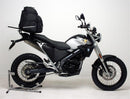 Image showing a Ventura EVO-12 bike-pack bag, a Sport-Rack mounted on a BMW G 650 X Country (07-09) motorcycle, and a labeled L-Bracket with screws. Text reads: "EVO-12 Bike-Pack Kit.