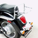 Image showing a Ventura EVO-12 Bike-Pack Kit for Suzuki VLR 1800 C109R Boulevard (08-12) with three labeled components: EVO-12 pack (black bag), EVO-RACK Adjustable Pack-Rack, and a generic L-Bracket with screws.