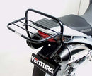 The Ventura EVO-12 Bike-Pack Kit for the Honda XL 1000V Varadero (07-10) includes a sleek black EVO-12 pack, an Evo-Rack, and a durable L-Bracket with screws.