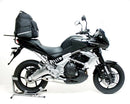 A promotional image for the Ventura EVO-12 Bike-Pack Kit shows a black EVO-12 pack, an adjustable EVO-Rack, and an L-bracket with screws for the Kawasaki KLE 650 Versys (10-14), labeled as a generic image.