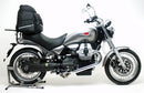 Image of the Ventura EVO-12 Bike-Pack Kit for the Moto Guzzi 940 Bellagio (10-14), featuring a sleek black "EVO-12 PACK", a durable Evo-Rack, and versatile L-bracket components with screws, all designed for seamless integration.