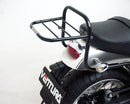 Image of the Ventura EVO-12 Bike-Pack Kit for the Moto Guzzi 940 Bellagio (10-14), featuring a sleek black "EVO-12 PACK", a durable Evo-Rack, and versatile L-bracket components with screws, all designed for seamless integration.