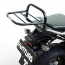 Image showcasing the Ventura EVO-12 Bike-Pack Kit, including an EVO-12 Pack and Adjustable Pack-Rack, in black and red design on a Honda VFR 800X Crossrunner (11-14). Below is a generic L-bracket image with small hardware pieces.