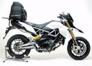 The Ventura Pack Kit for the Aprilia Dorsoduro 1200 (11-15) includes a sleek black EVO-12 PAC bike pack, an Evo-Rack metal bike rack, and a set of L-brackets with screws, all depicted in a generic image.