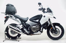 Introducing the Ventura Honda VFR 1200X Crosstourer (12-15) Bike-Pack Kit with a sleek black pack, adjustable rack, and L-bracket with screws. Perfectly designed for seamless mounting on your Yamaha bike, offering both convenience and style.