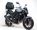The Kawasaki Z 750R (07-12) EVO-12 Bike-Pack Kit by Ventura includes a black EVO-12 pack, Evo-Rack, and L-bracket with screws. This adjustable Pack-Rack offers versatility and durability for all your biking needs.