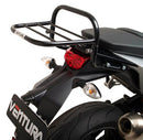 Image showcases the Ventura Kit for KTM 690 Duke (12-16): a sleek black EVO-12 pack with an orange stripe, an EVO-Rack, and a versatile L-Bracket complete with screws.