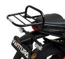 Image showcases the Ventura CF Moto 650 NK (12 - 15) Bike-Pack Kit, featuring a sleek black EVA-12 pack with a zipper, an Evo-Rack for rear attachment, and an L-bracket with screws. The label "Generic Image" appears below.