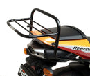 The Ventura EVO-12 Bike-Pack Kit for Honda CBR 600 RR (07-12) features a black EVO-12 pack, Evo-Rack Top-Box Rack, and L-Brackets with screws. Each labeled component is shown separately against a white background.