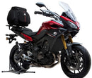 The Ventura EVO-12 Bike-Pack Kit for Yamaha MT-09 900 Tracer (15-17) includes a black EVO-12 Pack, an Adjustable EVO-Rack, and a pair of L-Brackets with screws.