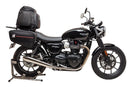 The Ventura EVO-12 Bike-Pack Kit for Triumph Street Twin 900 (16 - >) includes a black EVO-12 pack, Evo-Rack for your motorcycle, and L-brackets with screws. Image shown is generic.