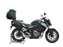 The image of the EVO-12 Bike-Pack Kit showcases three components: a stylish black and gray EVO-12 pack, the versatile Evo-Rack for easy bike attachment, and a generic L-bracket with screws, making it ideal for seamless use with the Honda CBR 500 R (16-18) by Ventura in any cycling adventure.