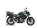 The image of the EVO-12 Bike-Pack Kit showcases three components: a stylish black and gray EVO-12 pack, the versatile Evo-Rack for easy bike attachment, and a generic L-bracket with screws, making it ideal for seamless use with the Honda CBR 500 R (16-18) by Ventura in any cycling adventure.