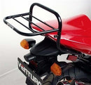 Image featuring a Kawasaki ZX-6RR 636 with the versatile Ventura EVO-12 Bike-Pack Kit, showcasing the sleek EVO-Rack on a motorcycle to the right. The EVO-12 Pack is on the left, and an L-Bracket with screws is at the bottom, labeled as generic components.