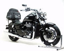 The Ventura Triumph Thunderbird 1700 Storm (Chrome) (11-15) Bike-Pack Kit includes a sleek pack, Evo-Rack, and L-Bracket with screws—ideal for quick installation and secure on-the-go storage for your motorcycle.