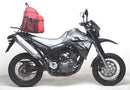 Image showing the Ventura EVO-12 Bike-Pack Kit for Yamaha XT 660X (04-05), featuring an EVO-12 pack, an Adjustable Pack-Rack mounted on the bike, and a labeled generic image of an L-Bracket with screws and mounting parts.
