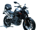 The Ventura Bike-Pack Kit for KTM 790 Duke (18 ->) includes a sleek "EVO-12 PACK" zippered pannier support, a sturdy black "EVO-RACK," and L-Brackets with screws, all in one convenient package.