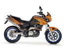 The image illustrates the Ventura EVO-12 Bike-Pack Kit components, including an EVO-12 Pack, Adjustable Pack-Rack fitted on an Aprilia Pegaso 3 650 (1997 >) bike, and an L-Bracket with bolts, labeled as a generic representation.