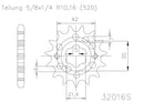 SPROCKET FRONT MOTO MASTER STEEL 13T KAWASAKI YAMAHA
