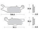 BRAKE PADS REAR MOTO MASTER PRO SINTERED YAMAHA YFM550 09-15 YFM700 07-ON