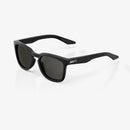 100% Hudson Soft Tact Sunglasses - Black/Smoke Lens