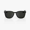 100% Hudson Soft Tact Sunglasses - Black/Smoke Lens