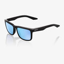 100% Blake Sunglasses - Blake Matte Black - HiPER Blue Lens