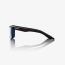 100% Blake Sunglasses - Blake Matte Black - HiPER Blue Lens