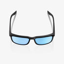 100% Blake Sunglasses - Blake Matte Black - HiPER Blue Lens