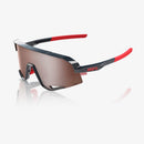 100% Slendale Gloss Carbon Fibre - HiPER Crimson Silver Mirror Lens Sunglasses