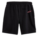 The Alpinestars Dunker Short Black by ALPINESTARS features black athletic shorts in a comfy cotton/polyester blend with a drawstring. "ASTARS" is written in red on the lower left, offering style and flexibility ideal for any workout.