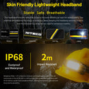 NITECORE 3000 LUMEN USB RECHARGEABLE LED HEADLAMP
