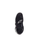 Presenting ALPINESTARS Tech-7 MX Boots Black: these black motocross boots offer reinforced shin protection, thick soles, and adjustable metal buckles with a bold white star logo for unmatched off-road performance and impact resistance.