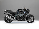 Image showing a Ventura EVO-12 Bike-Pack Kit for BMW K 1300 R (with Factory Rear Carrier) (09-15): black EVO-12 pack bag, black Top-Box Rack on motorcycle, and metal L-Bracket with screws as a generic image.