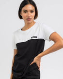 Unit T-shirt Ladies Vacate Black/White - XS