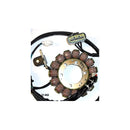 A metal ring with copper coils and wires, attached to connectors and other electronic components, appears to be a Rick's Motorsport Yamaha stator. The item seems to be a part of a larger electrical or mechanical system. The number "21-911" is noted in the bottom left corner.