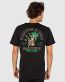 Unit T-shirt Mens Peace & Speed - Medium - Black/Green