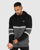 Unit Mens Fleece Hoodie Empire Zip - Black