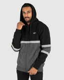 Unit Mens Fleece Hoodie Empire Zip - Black