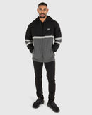 Unit Mens Fleece Hoodie Empire Zip - Black