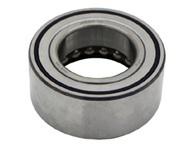 The ALL BALLS WHEEL BEARING KIT FRONT HONDA TRX420 FA TRX420FE TRX500 FA FE FM TRX520 from Vertex is displayed against a white background. The cylindrical metal assembly showcases a smooth outer casing, characteristic of high-speed bearings, with an open center that reveals small internal ball bearings and a slightly darker inner ring for enhanced precision and durability.