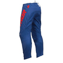 The THOR SECTOR CHECKER PANTS in NAVY/RED, part of the Sector Collection by THOR MX, are designed for rider mobility and comfort with reinforced knees and a tapered fit to enhance durability during sports activities. They feature red lettering on the side.