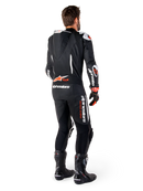 Alpinestars Gp R7 1 Piece Leather Motorcycle Race Suit - Black/White/Red Fluo